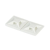 Panduit ABMM-A-D | ABMM-A-D Cable Tie Mount, White, ABS, Rubber Adh., 0.75x0.75", PK500