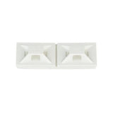 Panduit ABMM-A-D | ABMM-A-D Cable Tie Mount, White, ABS, Rubber Adh., 0.75x0.75", PK500