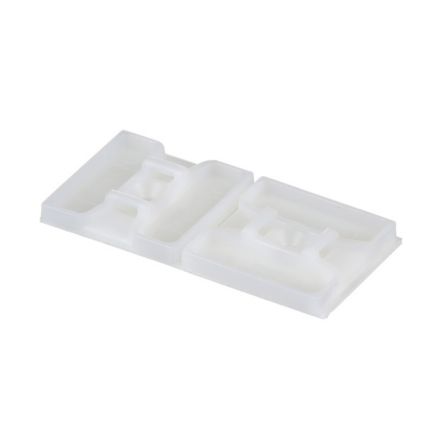 Panduit ABMS-A-C | ABMS-A-C Cable Tie Mount, Natural, PA 6.6, Rubber Adh., 1.13x1.13", PK100