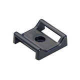 Panduit ABMT-S6-Q Hook And Loop Cable Tie Mount, Indoor, Includes #6 Screw (M3), Nylon 6.6, 1.12";x1.12"; (28.5mm x 28.5mm), Natural, Pack of 25, Does Not Include Adhesive