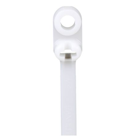 Panduit BC2S-S10-C Clamp Tie, Metal Barb, 8.5";L (216mm), Standard, Nylon, Natural, Pack of 100