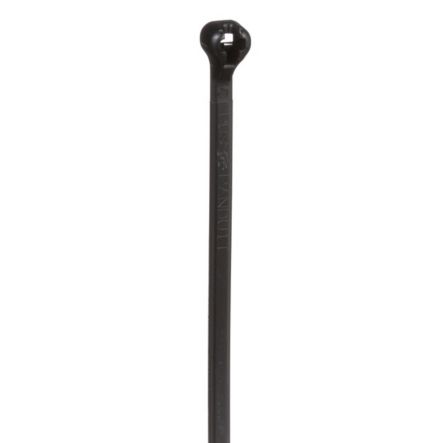 Panduit BT1.5M-M0 | Dome-Top Barb Tie, Black, UV PA6.6, 6.3"L, 18lb, PK1000