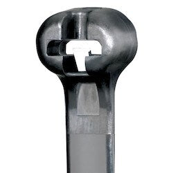 Panduit BT1M-M30 | Dome-Top BT1M-M30 Barb Tie, Black, High Heat PA6.6, 4"L, 18lb, PK1000