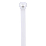 Panduit BT3S-C Cable Tie, Metal Barb, 12.0";L (305mm), Standard, Nylon, Natural, Pack of 100