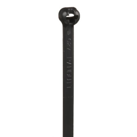Panduit BT3S-C0 Cable Tie, Metal Barb, 12.0";L (305mm), Standard, Weather-resistant, Black, Pack of 100