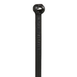 Panduit BT3S-C0 Cable Tie, Metal Barb, 12.0";L (305mm), Standard, Weather-resistant, Black, Pack of 100