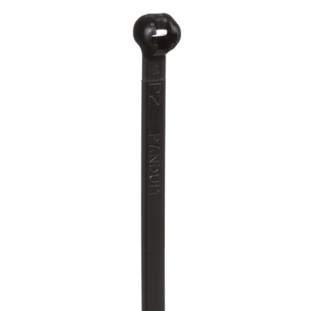 Panduit BT4I-C0 Cable Tie, Metal Barb, 14.3";L (363mm), Intermediate, Weather-resistant, Black, Pack of 100