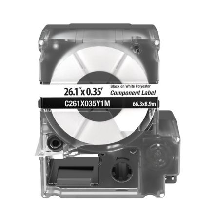 Panduit C261X035Y1M | PXE C261X035Y1M MP Printer Network Component Label, Polyester, Wht, 0.38"x2.61"