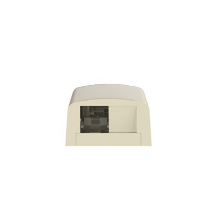 Panduit CBX2EI-AY | Surface mount box accepts one or two Mini-Com Modules; includes built-in removable blank to add a second module. Dimensions: 1.06";H x 1.95";W x 3.65";L (26.92mm x 49.53mm x 92.71mm)