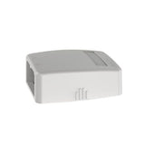 Panduit CBXQ2WH-A | Mini-Com Surface Mount Box, 2 Port, White