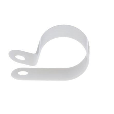 Panduit CCH75-S10-C Fixed Diameter Clamp, Heavy Duty, .75"; (19.1mm) Bundle, #10 Screw (M5), White, Pack of 100