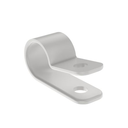 Panduit CCS12-S8-C | Fixed Diameter Clamp, .12"; (3.2mm) Maximum Bundle Diameter, #8 Screw (M4), White, Pack of 100