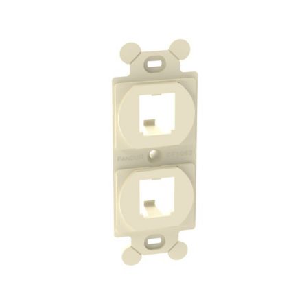 Panduit CF1062EIY Frame, Type 106, 2 Port, Electric Ivory
