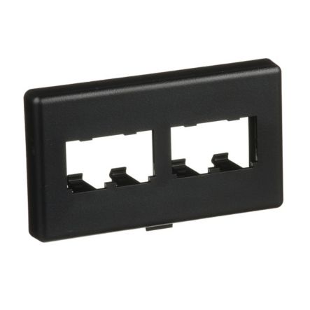 Panduit CFFPHM4BL | Furniture Faceplate, 4 Port, Herman Miller, Black