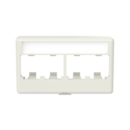 Panduit CFFPL4IW | Furniture Faceplate, 4 Port, Off White, Supplied With write-on Label And Label cover.