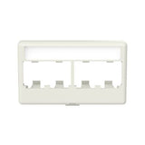 Panduit CFFPL4IW | Furniture Faceplate, 4 Port, Off White, Supplied With write-on Label And Label cover.