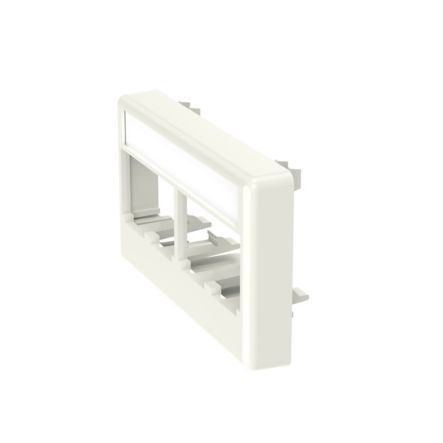 Panduit CFFPL4IW | Furniture Faceplate, 4 Port, Off White, Supplied With write-on Label And Label cover.