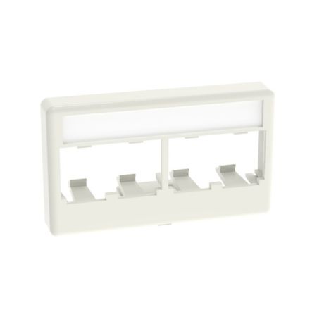 Panduit CFFPL4IW | Furniture Faceplate, 4 Port, Off White, Supplied With write-on Label And Label cover.