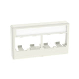 Panduit CFFPL4IW | Furniture Faceplate, 4 Port, Off White, Supplied With write-on Label And Label cover.