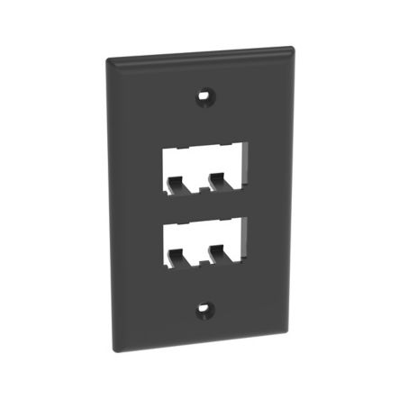 Panduit CFP4BL | Faceplate, 4 Port, Classic, Black