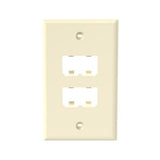 Panduit CFP4EI | Faceplate, 4 Port, Classic, Electric Ivory