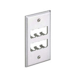 Panduit CFP6SY | Faceplate, 6 Port, Single Gang, Stainless Steel