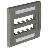 Panduit CFPE10IG-2GY | Faceplate, 10 Port, Double Gang, Executive, International Gray
