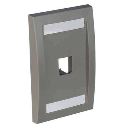 Panduit CFPE1IGY | Faceplate, 1 Port, Single Gang, Executive, International Gray