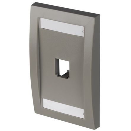 Panduit CFPE1IGY | Faceplate, 1 Port, Single Gang, Executive, International Gray