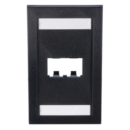 Panduit CFPE2BLY | Faceplate, 2 Port, Single Gang, Executive, Black