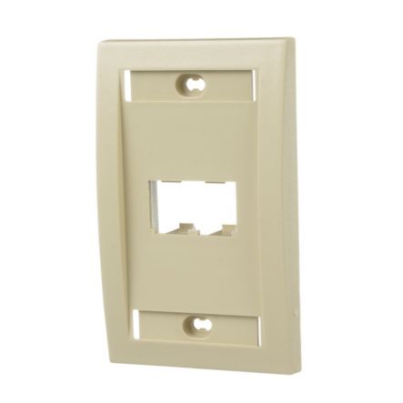 Panduit CFPE2EIY | Faceplate, 2 Port, Single Gang, Executive, Electric Ivory