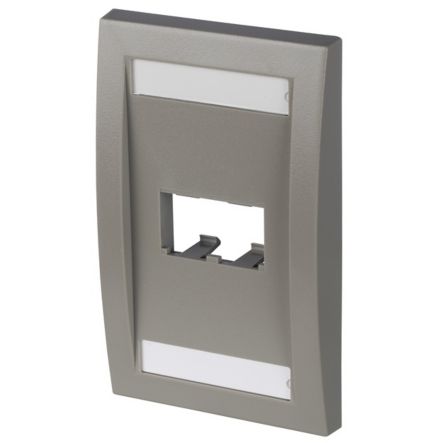 Panduit CFPE2IGY | Faceplate, 2 Port, Single Gang, Executive, International Gray