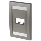 Panduit CFPE2IGY | Faceplate, 2 Port, Single Gang, Executive, International Gray
