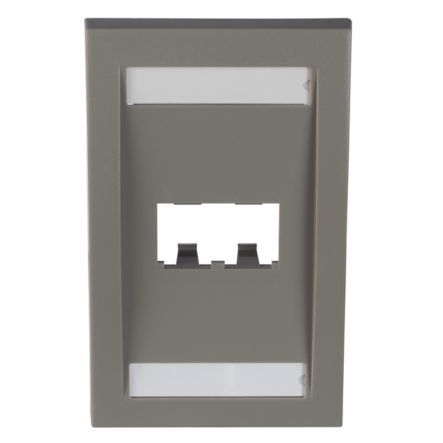 Panduit CFPE2IGY | Faceplate, 2 Port, Single Gang, Executive, International Gray