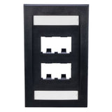 Panduit CFPE4BLY | Faceplate, 4 Port, Single Gang, Executive,Black