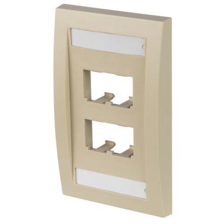 Panduit CFPE4EIY | Faceplate, 4 Port, Single Gang, Executive,Electric Ivory