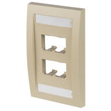 Panduit CFPE4EIY | Faceplate, 4 Port, Single Gang, Executive,Electric Ivory