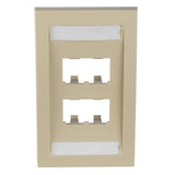 Panduit CFPE4EIY | Faceplate, 4 Port, Single Gang, Executive,Electric Ivory
