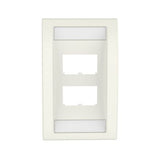 Panduit CFPE4IWY | Faceplate, 4 Port, Single Gang, Executive, Off White