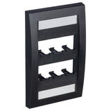Panduit CFPE6BLY | Mini-Com, Executive, Faceplate, 6 port, Black