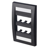 Panduit CFPE6BLY | Mini-Com, Executive, Faceplate, 6 port, Black