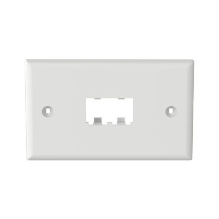 Panduit CFPH2WH | Faceplate, 2 Port, Single Gang, Horizontal, White