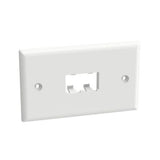 Panduit CFPH2WH | Faceplate, 2 Port, Single Gang, Horizontal, White