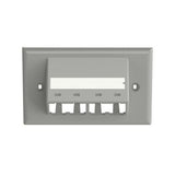 Panduit CFPHSL4IG | Mini-Com, Horizontal Sloped,Faceplate, 4 Port,International Gray