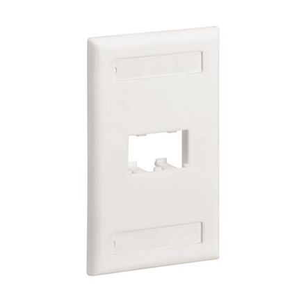 Panduit CFPL2IWY | Faceplate, 2 Port, Single Gang, Classic, Off White