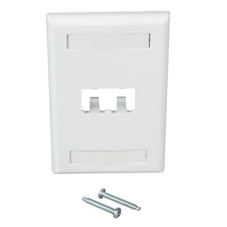Panduit CFPL2WHY | Faceplate, 2 Port, Single Gang, Classic, Bulk Pack, White