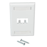 Panduit CFPL2WHY | Faceplate, 2 Port, Single Gang, Classic, Bulk Pack, White