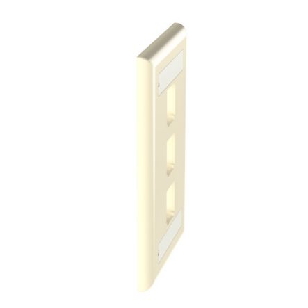 Panduit CFPL3EIY | Faceplate, 3 Port, Single Gang, Classic, Electric Ivory