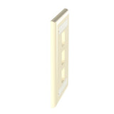 Panduit CFPL3EIY | Faceplate, 3 Port, Single Gang, Classic, Electric Ivory