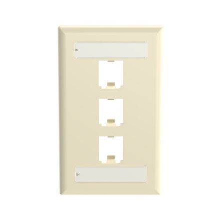 Panduit CFPL3EIY | Faceplate, 3 Port, Single Gang, Classic, Electric Ivory